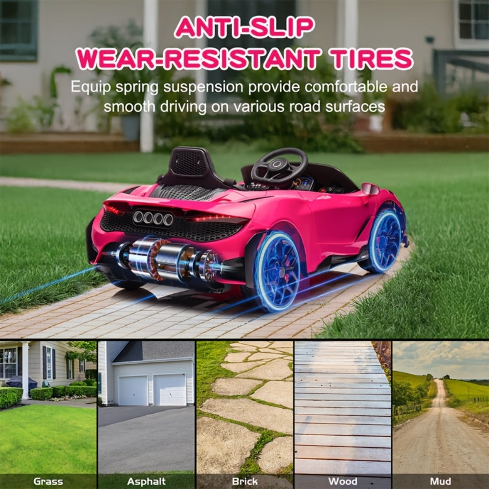 12V Kids Ride On Car Electric Vehicle with Hydraulic Doors Remote Control with the Listed Color, Size or Set Options for Ever