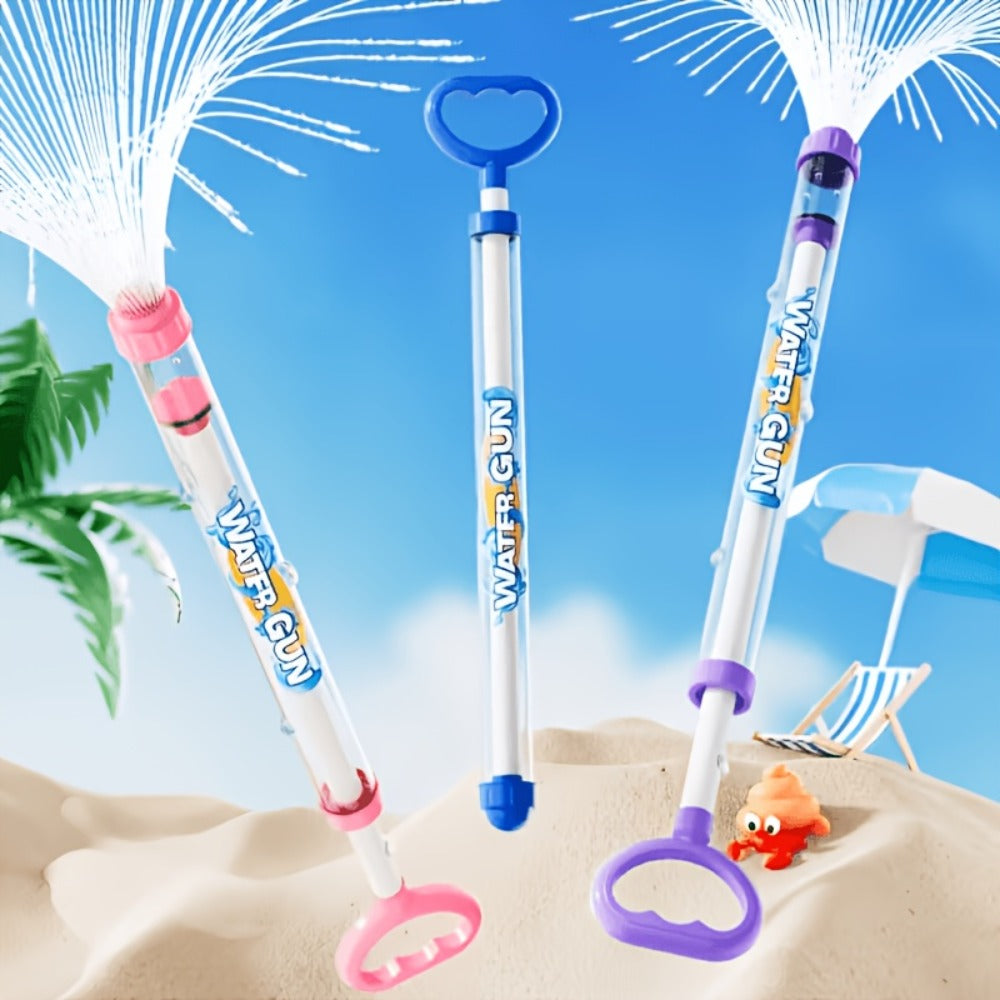 Firework-Shape Manual Water Blaster Set with Three or Six Pull-Push Wands in Blue, Purple and Pink — image 1