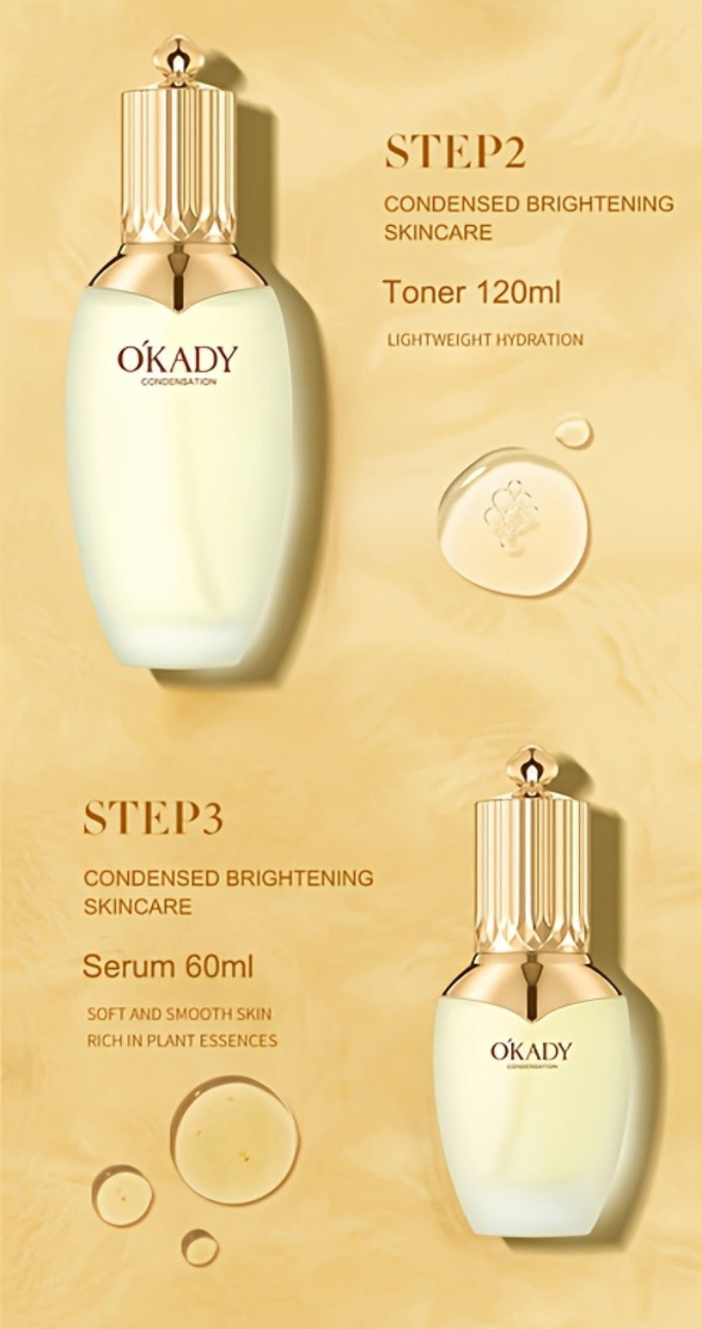 Skincare Set with OKADY Label, 9 Ginseng Products Including Cleanser Toner Essence Serum and Creams — image 15