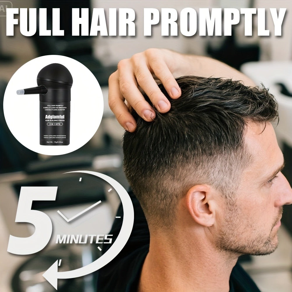 15-Gram Hair Fiber Kit with Directional Spray Applicator in Four Black and Brown Shade Options — image 10