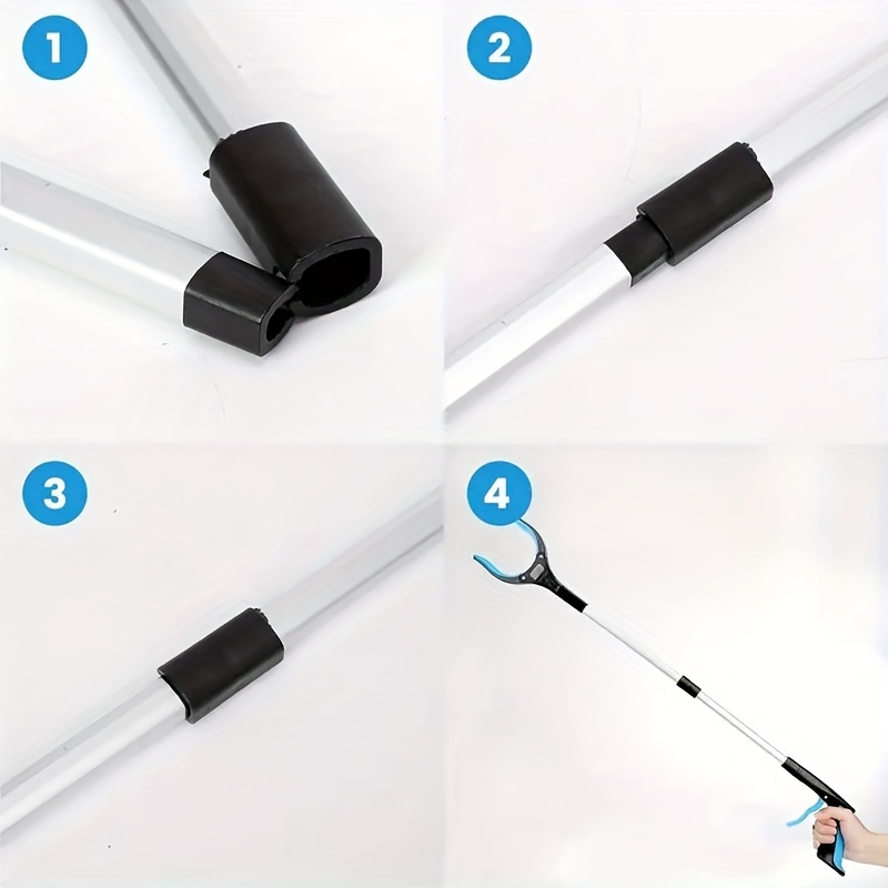 Grabber Tool Reacher 32-Inch Foldable Telescopic – 360° Rotating Jaws & Magnetic Tip Litter Picker, Lightweight Easy-Grip Rea