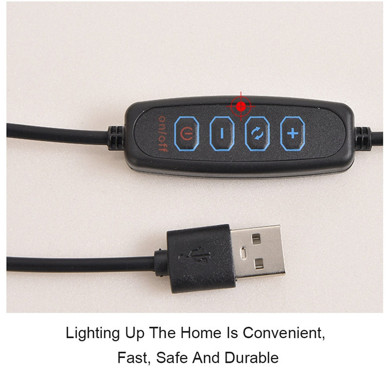 Usb Plug-In Lamp Oval Acrylic Lamp Touch Control Dimmable Modern Simple Creative Night Lamp Bedside Reading Lamp Desk Table Led