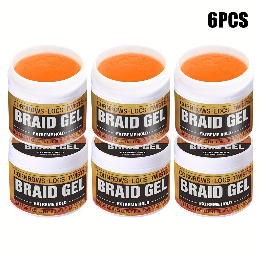 Extreme Hold Braid Gel & Edge Control Hair Wax Pomade – Anti-Frizz, Moisturizing, Long-Lasting for Braids, Locs, Twists & Sle
