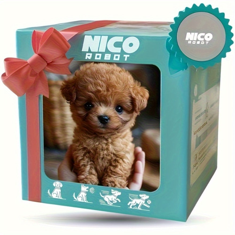 Brown Electronic Plush Puppy Toy with Walking, Barking and Tail-Motion Icons in a Single Boxed Option — image 2