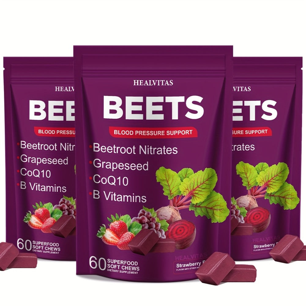 Beet Root Gummies for Blood Pressure & Heart Health with CoQ10 Vitamin B12 B6 Grapeseed Extract — image 5