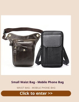 Men's Denim Leather Leg Bag Outdoor Sports