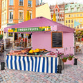 Pink 10x10ft Commercial Pop-Up Canopy Tent with Sidewall, Hanging Bars, Crossbars and Banner Strip — image 1
