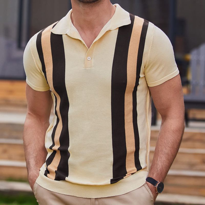 Men's Summer Stripes Jacquard Sweater