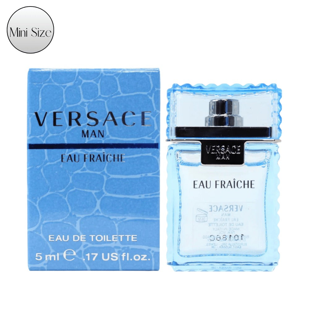 Eau de Toilette Versace Man Eau Fraiche 5ml Mini Travel Spray in Slim Clear Portable Atomizer — image 1