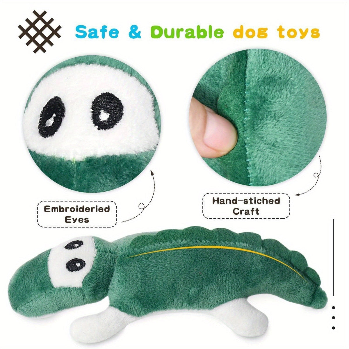 Dog Toy Stuffed Plush Cartoon Squeaker Set with 6-Pack or 12-Pack Options for Puppies and Small Dogs — image 5