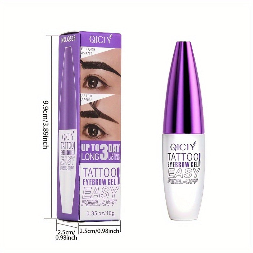 Eyebrow Tint Gel 4-Pack Semi-Permanent Tattoo Brow Gel Peel-Off, with Plant-Based Squalane, 4 Shades for All Skin Types — ima