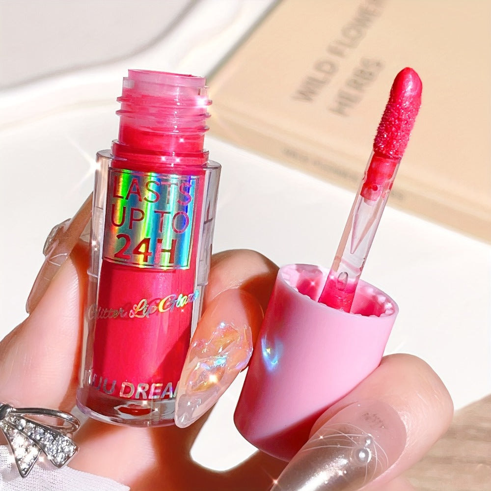 24H Waterproof Glitter Lip Gloss & Lip Stain Set 3PCS, Lip Oil Formula, for Makeup, Travel and Everyday Vanity Use — image 12