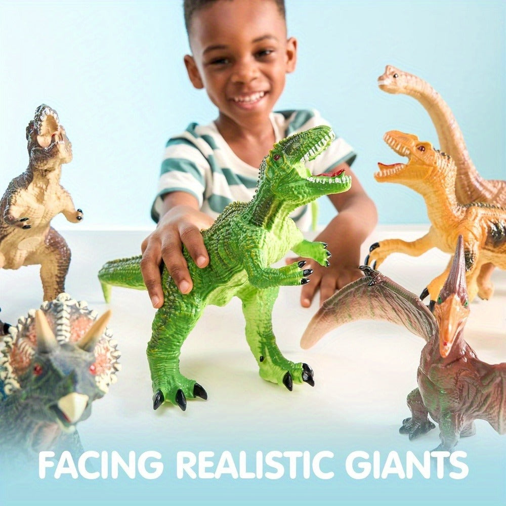Toddler Dinosaur Figures with Educational Book, 6 Jumbo Realistic Dinosaur Toys for Toddlers 1+ Years — image 6