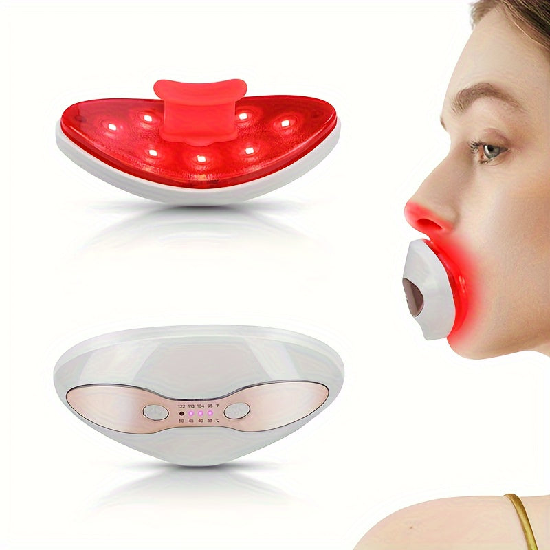 Lip Plumper Device Electric LED Light 2-in-1 Lip & Eye Care USB Rechargeable Portable Lip for Bath Time, Home Spa and Persona