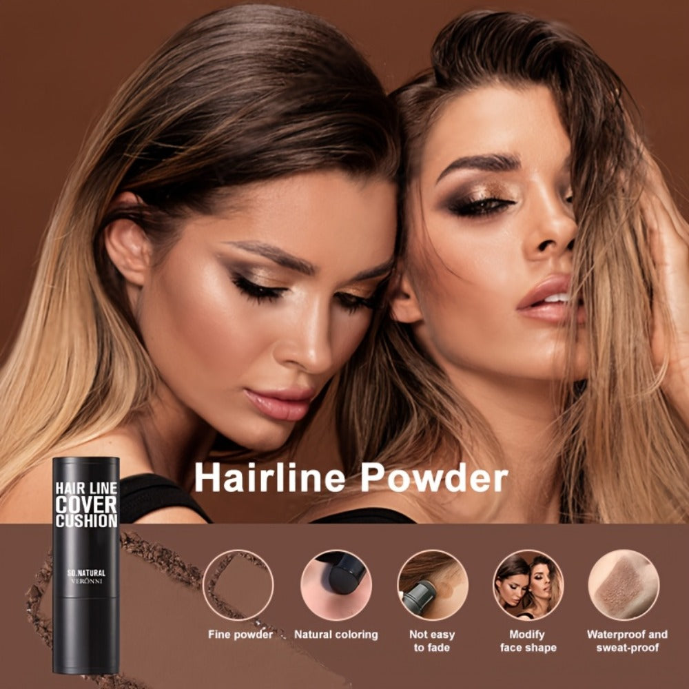Hair Root Concealer Powder with Brush - Instantly Covers Gray Roots & Thinning Hairline, Plant-Based Keratin Formula — image 