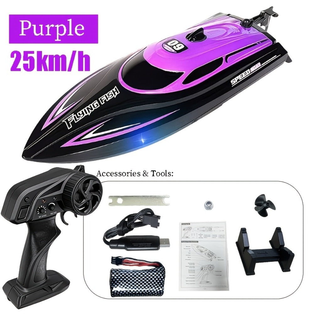 RC Speedboat 30KM/H with LED Night Navigation Lights with the Listed Color, Size or Set Options for Everyday Use — image 11