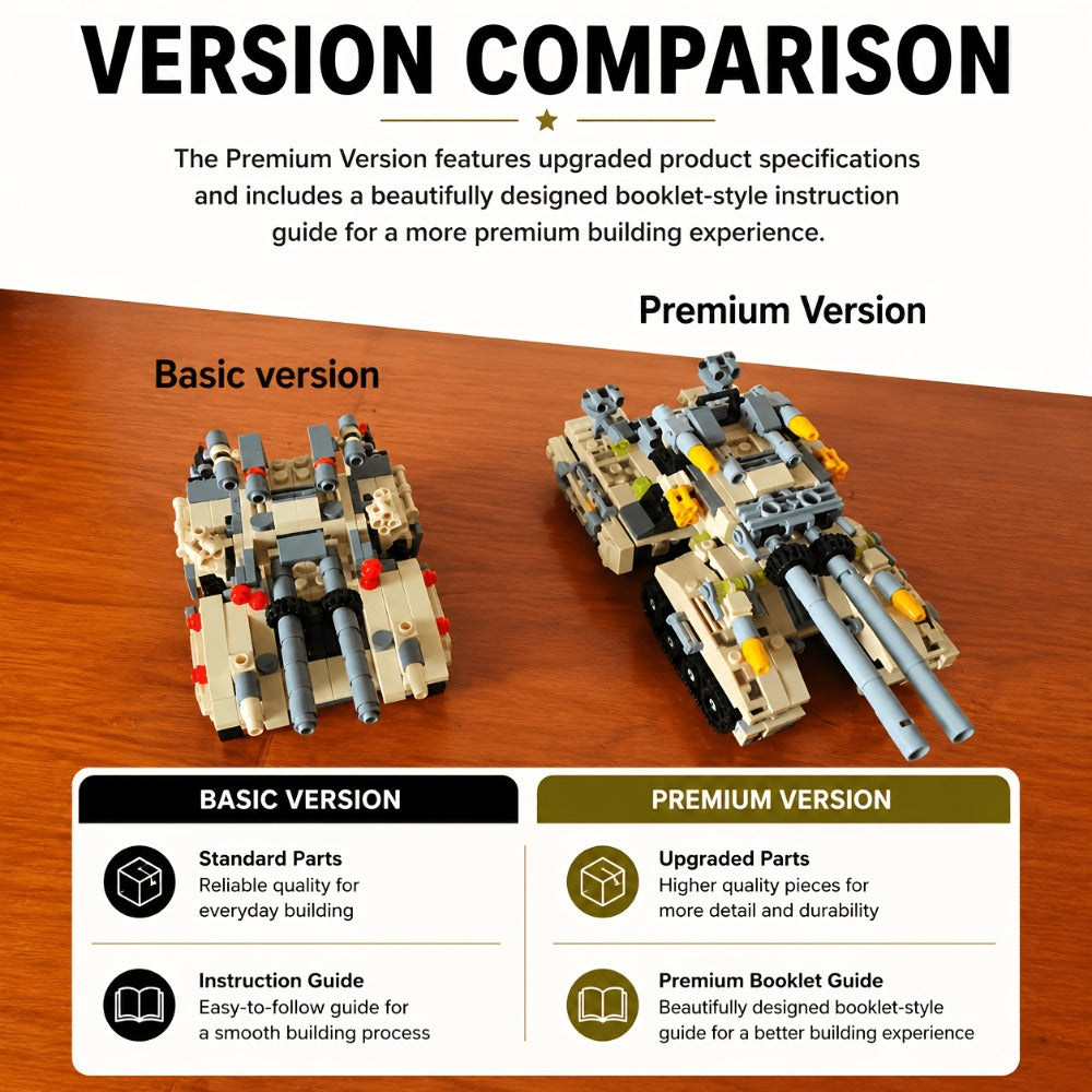 1628-Piece 8-in-1 Tank Building Block Model with White, Yellow, Bagged and Boxed Checkout Options — image 19