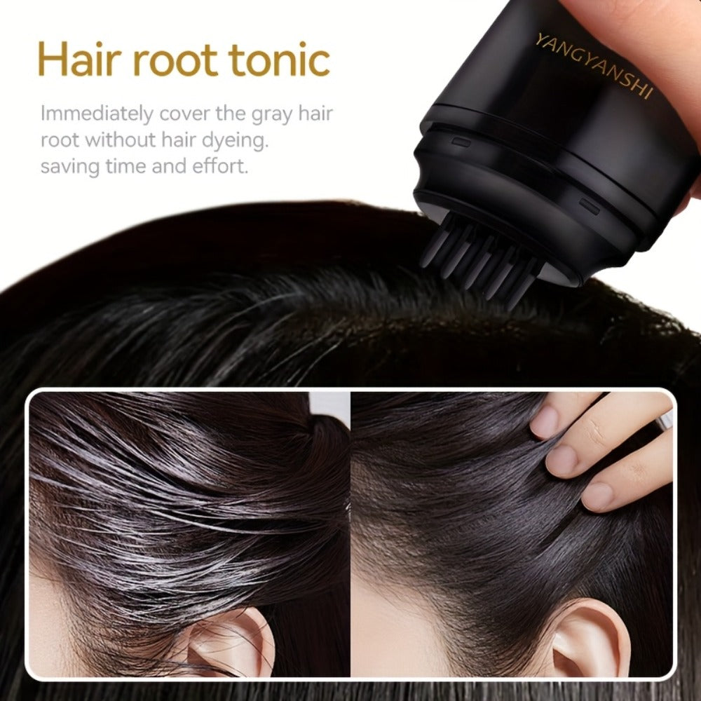 Root Touch Up Hair Dye Stick Instant Gray Hair Coverage Pen Waterproof Sweatproof Colorfast No Stain on Clothes Natural Black