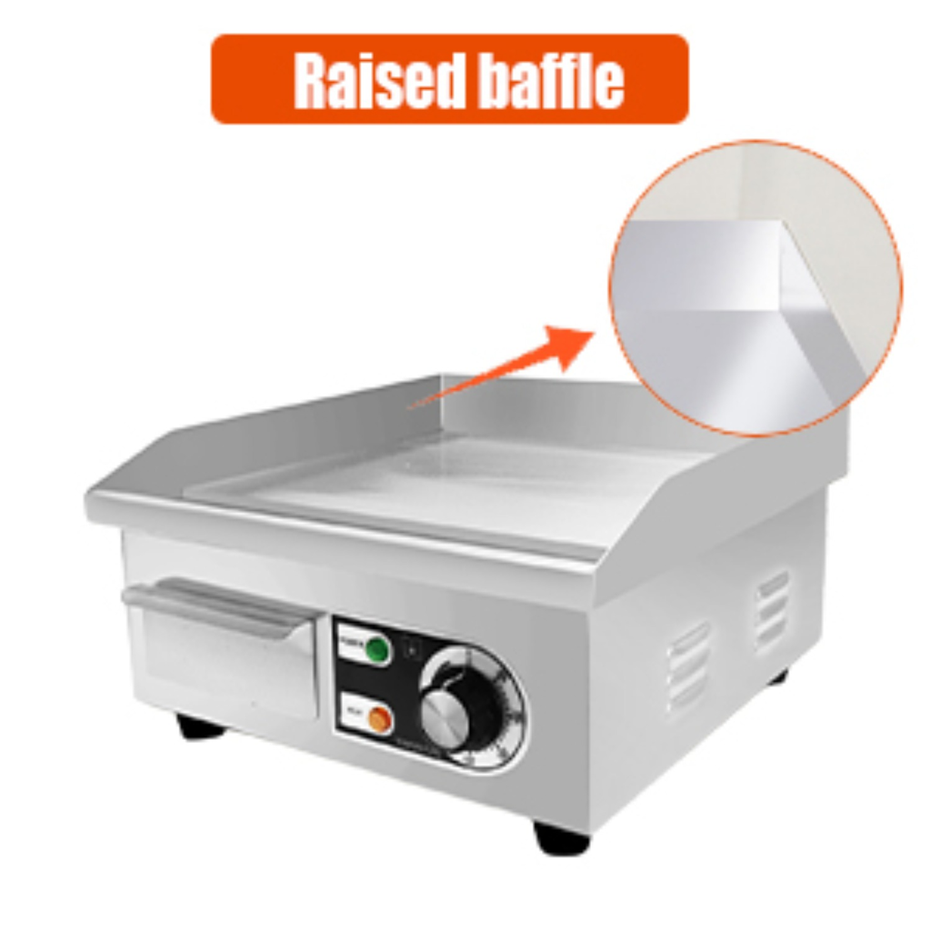 Electric Flat Top Grill 14"/22", Commercial Teppanyaki Griddle, Non-Stick Cast Iron Cooking Surface — image 15