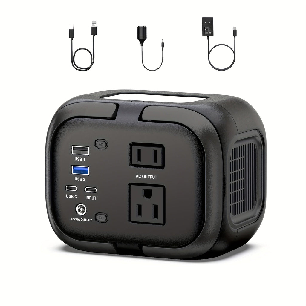 Portable Power Station 120W 97.68Wh Solar Generator with AC Outlet USB-A USB-C DC Output Battery Bank for Camping RV Home Eme