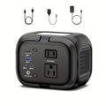 Portable Power Station 120W 97.68Wh Solar Generator with AC Outlet USB-A USB-C DC Output Battery Bank for Camping RV Home Eme
