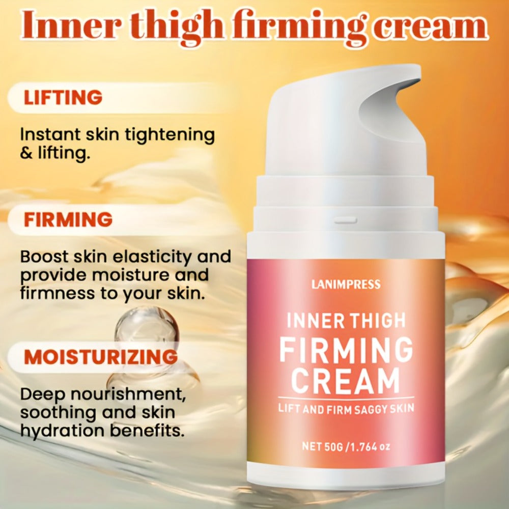 Body Cream LANIMPRESS 50g Pump Bottle with White Cream Texture for External Inner Thigh Application — image 6