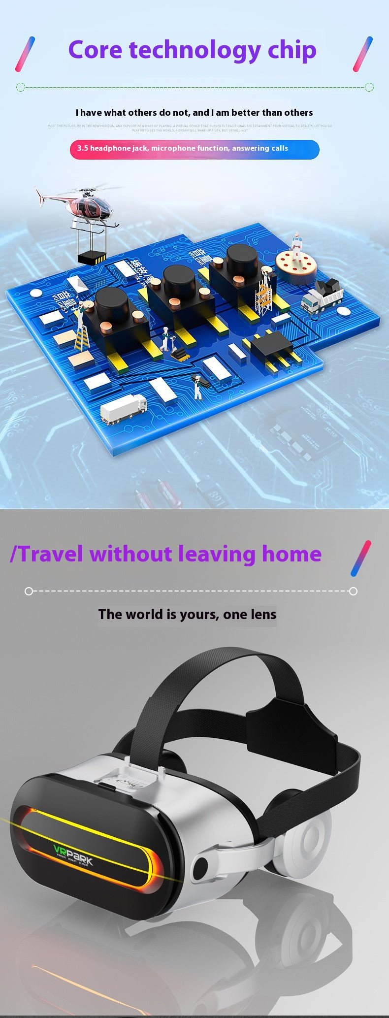 Smart Glasses HD VR Movie Game Bluetooth Headset All-in-one Machine Glasses