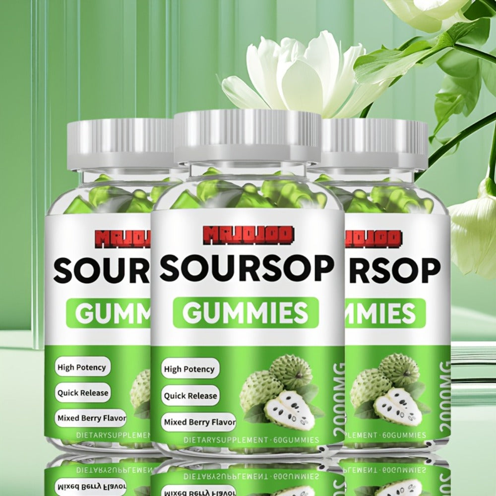 Soursop Graviola Gummies 2000mg, 60 Count Antioxidant Supplement for Men & Women, Supports Digestion & Immune Health — image 