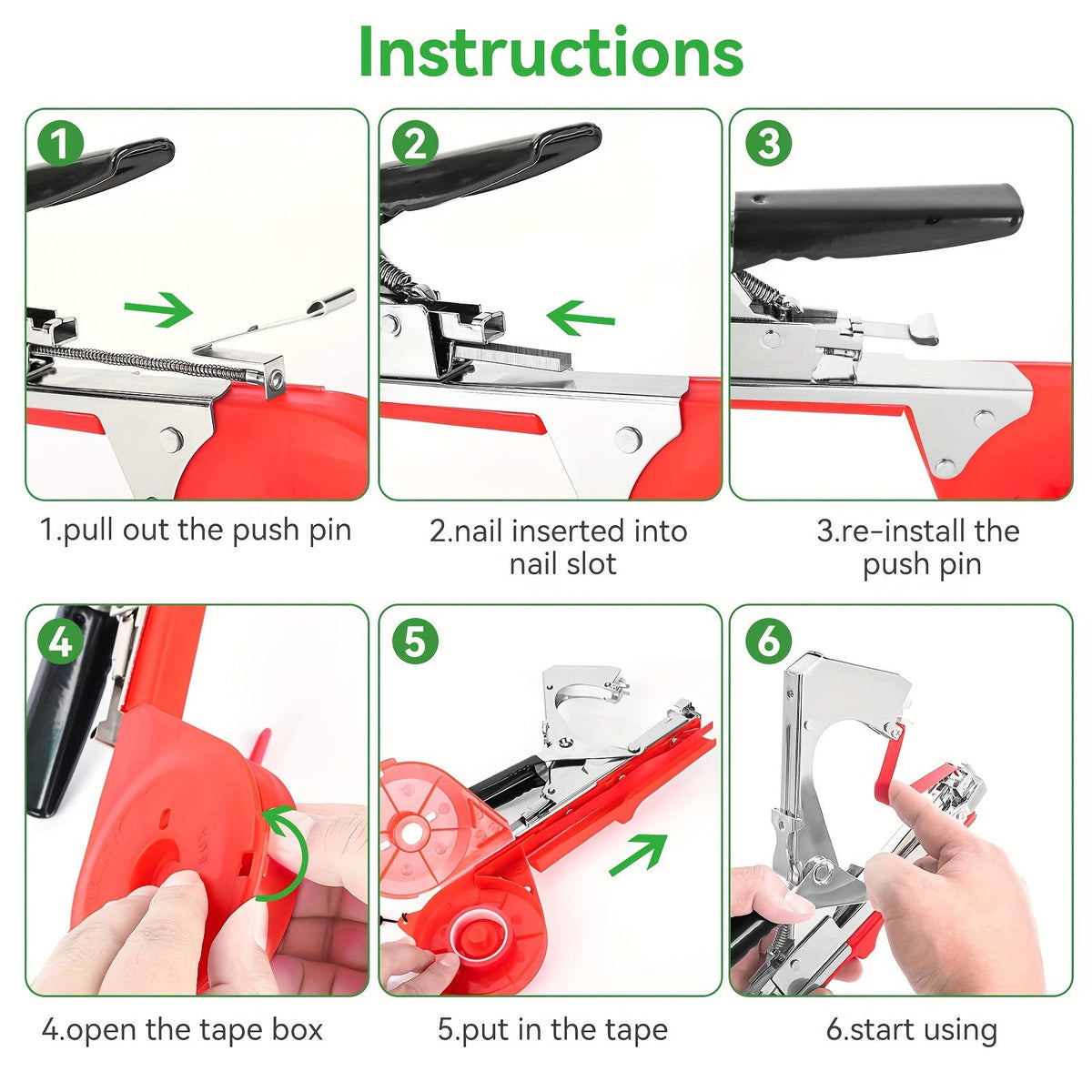 Plant Tapener | Garden Tying Machine Tape Rolls Vine Tomato Grape — image 7