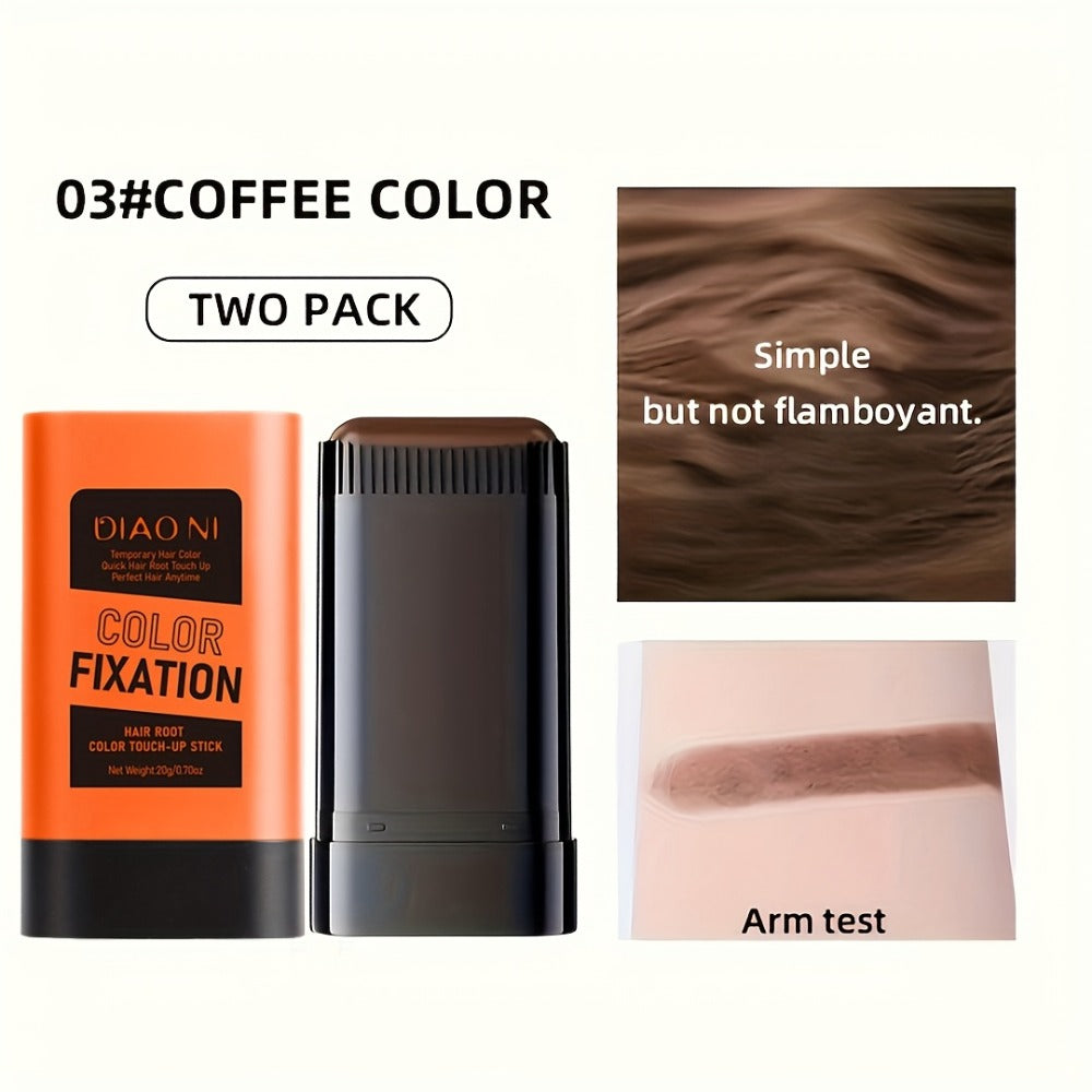 Portable Gray Root Cover Stick 2pcs, Disposable Hair Root Touch-Up with Plant-Based Squalane, Instant Gray Coverage — image 7