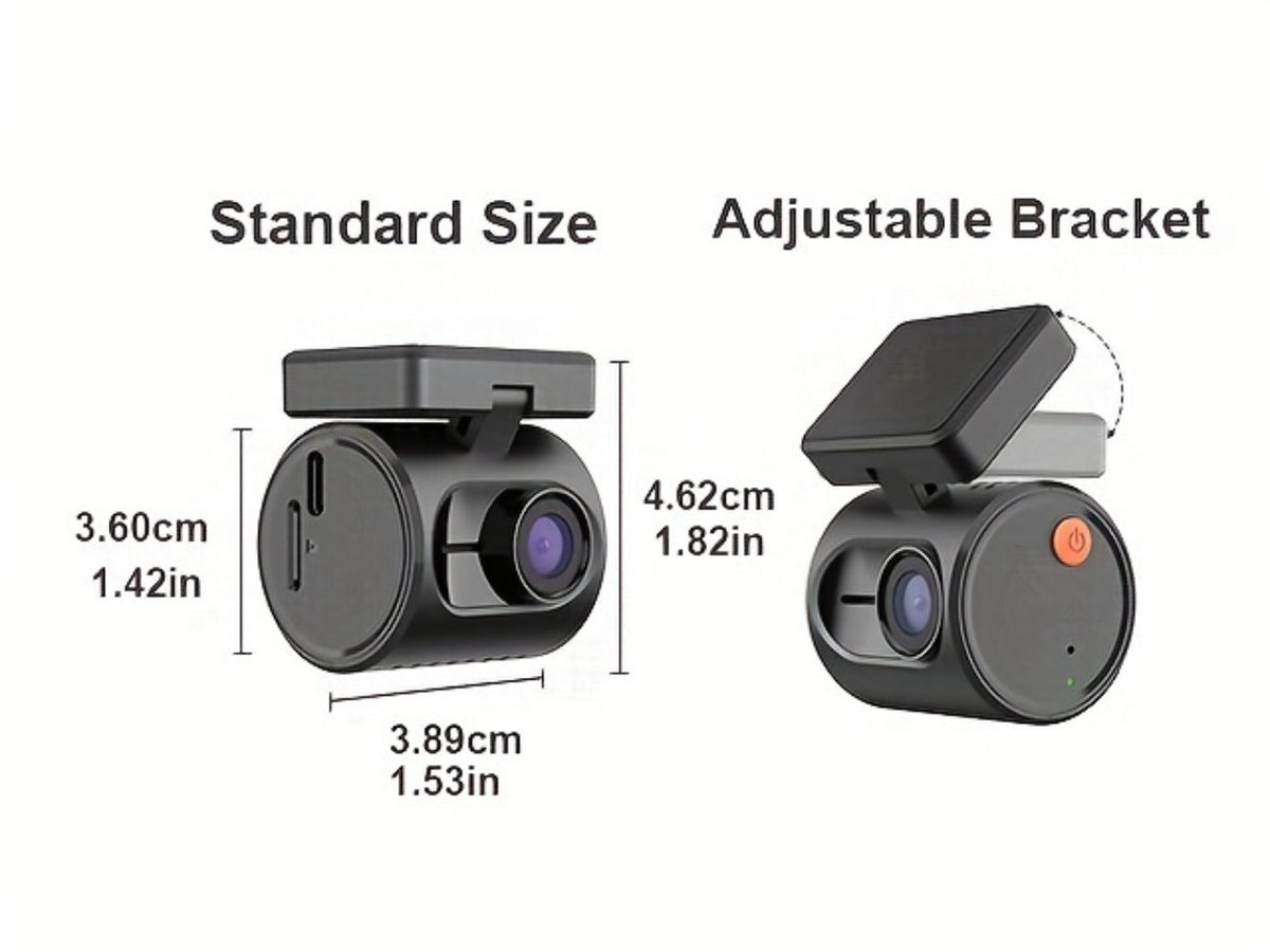 KAWA Mini 3 2K Dash Cam – 1296P QHD WiFi APP & Voice Control, Super Capacitor, Color Night Vision, WDR, Loop Recording, 24H P