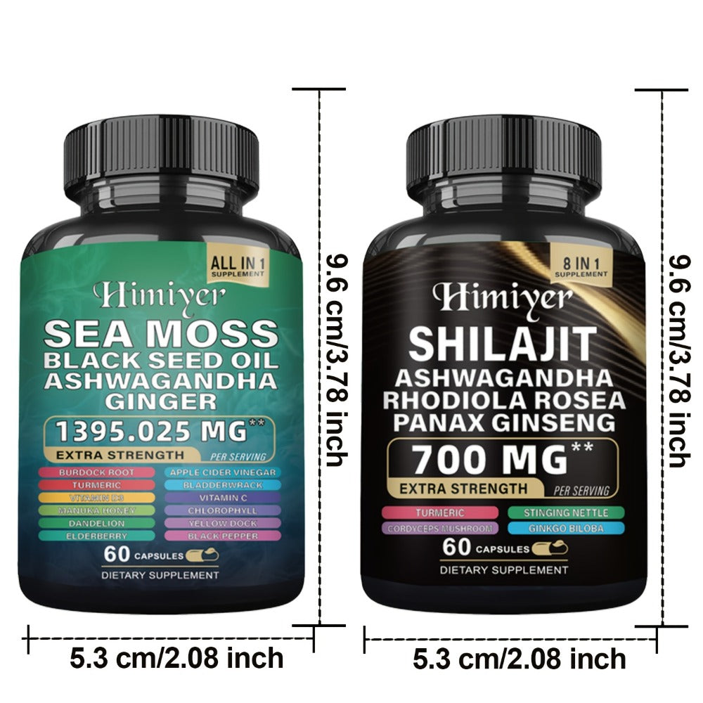 Sea Moss and Shilajit Capsule Supplements in 60-Count Bottles with One- to Six-Bottle Options — image 4