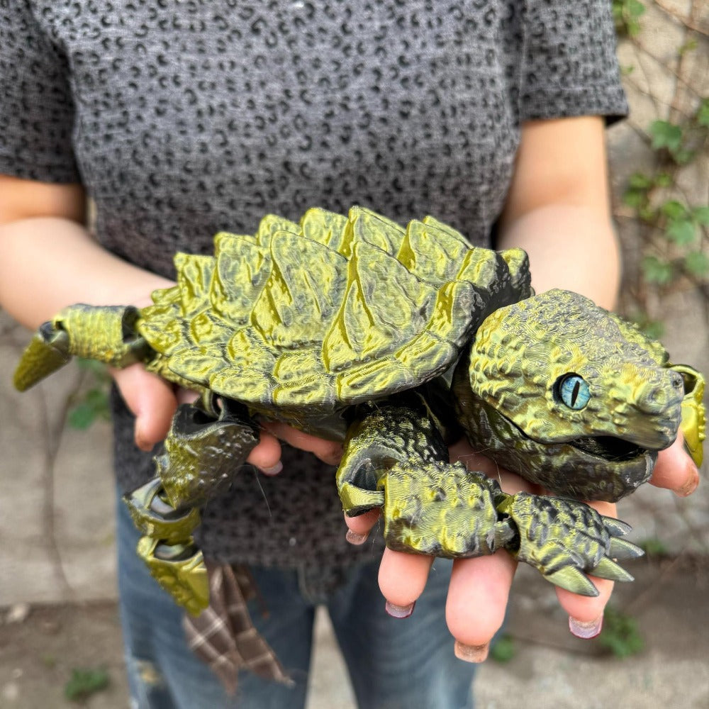 Articulated Crocodile & Turtle 3D Printed Figure, Large Flexible Movable Joints Poseable Animal Collectible — image 8