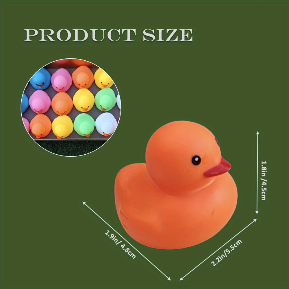 72-Piece Assorted Mini Rubber Duck Set in Mixed Colors for Supervised Bath, Pool and Party Play — image 2