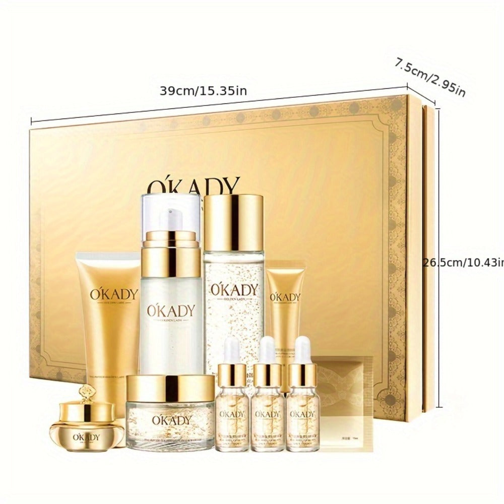 Skin Care Set for Women 24K Gold Polypeptide Complete Day & Night Routine Peptide Face Care Kit All Skin Types Luxury Gift Se