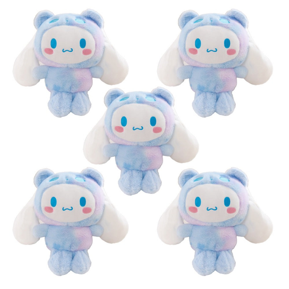 Sanrio Tie Dye Plush Set of 5, Kawaii Hello Kitty Kuromi My Melody Cinnamoroll Gudetama Stuffed Animals — image 10