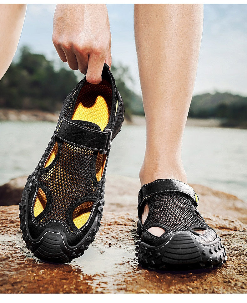 Summer Outdoor Casual Hollow Mesh Surface Breathable Men's Sandals
