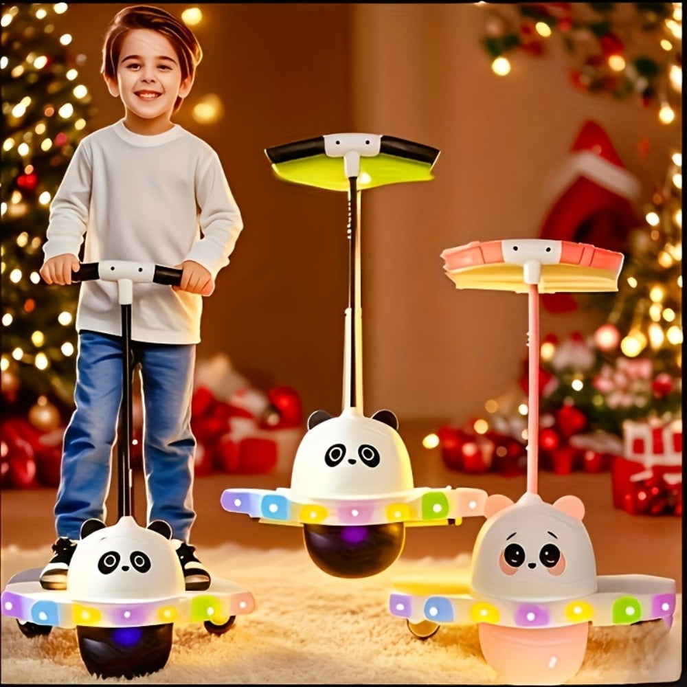 LED Pogo Ball with 80cm Handle, 43cm Bounce Board, Thick Pedals and Pink or Black Color Options — image 10