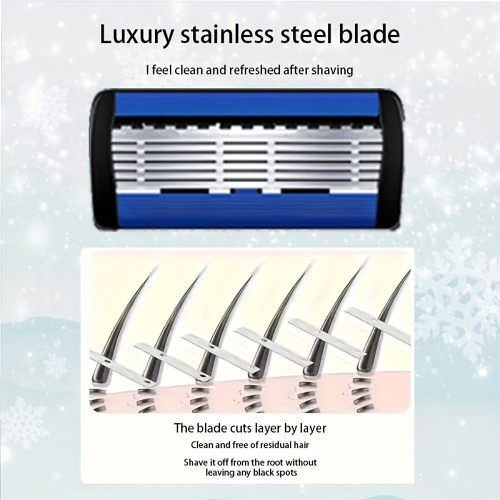 Safety Razor Kit for Men Double Edge 36 Blades & 2 Anti-Slip Handles – Stainless Steel Manual Wet Shaving Set for Smooth Pain