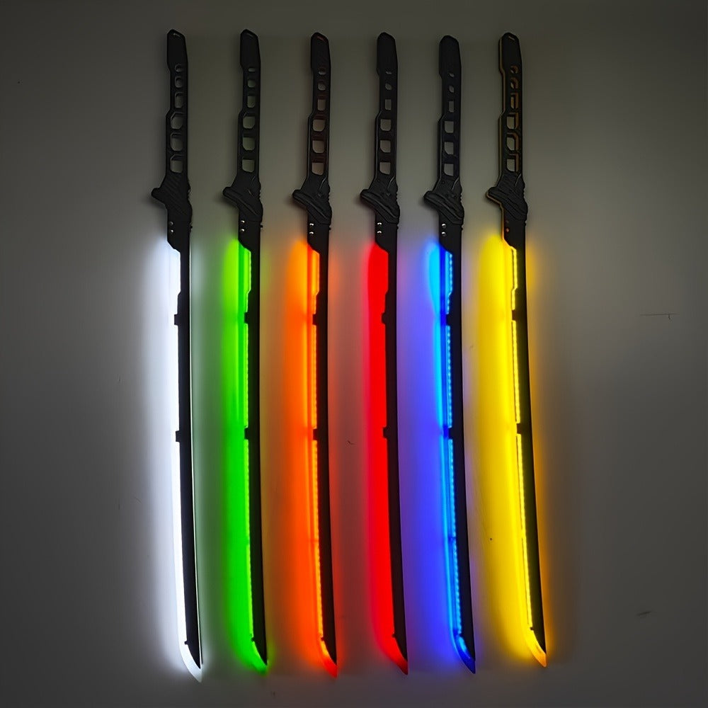 LED Cyberpunk Katana Prop 80cm Acrylic Luminous with the Listed Color, Size or Set Options for Everyday Use — image 5