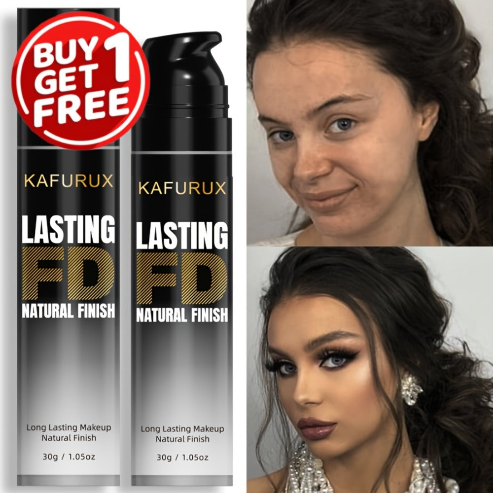 KAFURUX Liquid Foundation Two-Bottle Set with Pump Dispensers and Eight Matching Shade Pairs — image 1