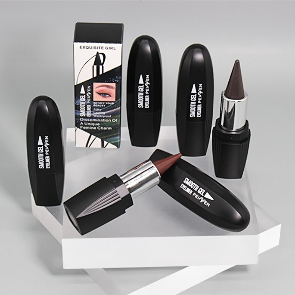 Six-Color Twist-Up Cream Liner Set for Makeup in Brown, Black and Red-Brown Shades with 3g Sticks — image 9