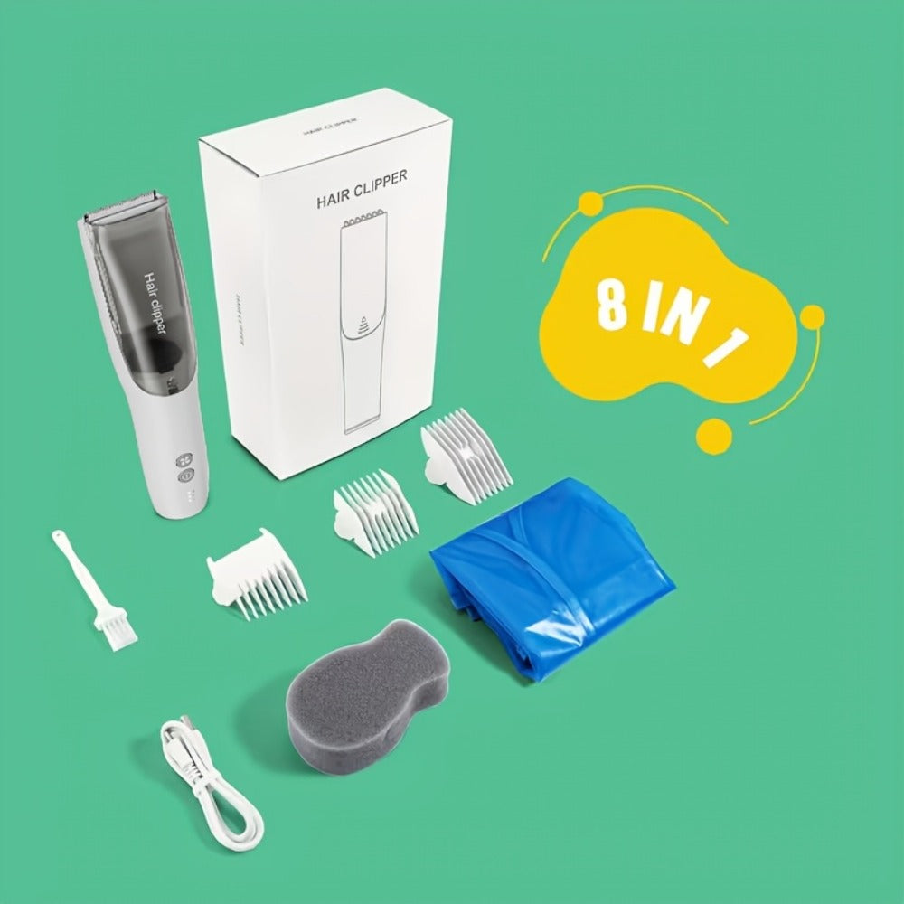 Hair Clipper Vacuum Collection Cordless Trimmer with Type-C Charging, Three Guide Combs and 45-Minute Runtime — image 4