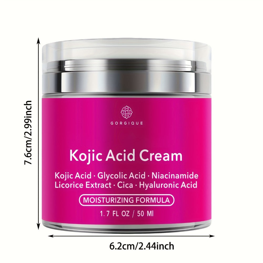 Face Cream Kojic Acid and Hyaluronic Acid 50ml Formula in One-Jar or Two-Jar Pack Options for AM and PM Use — image 7