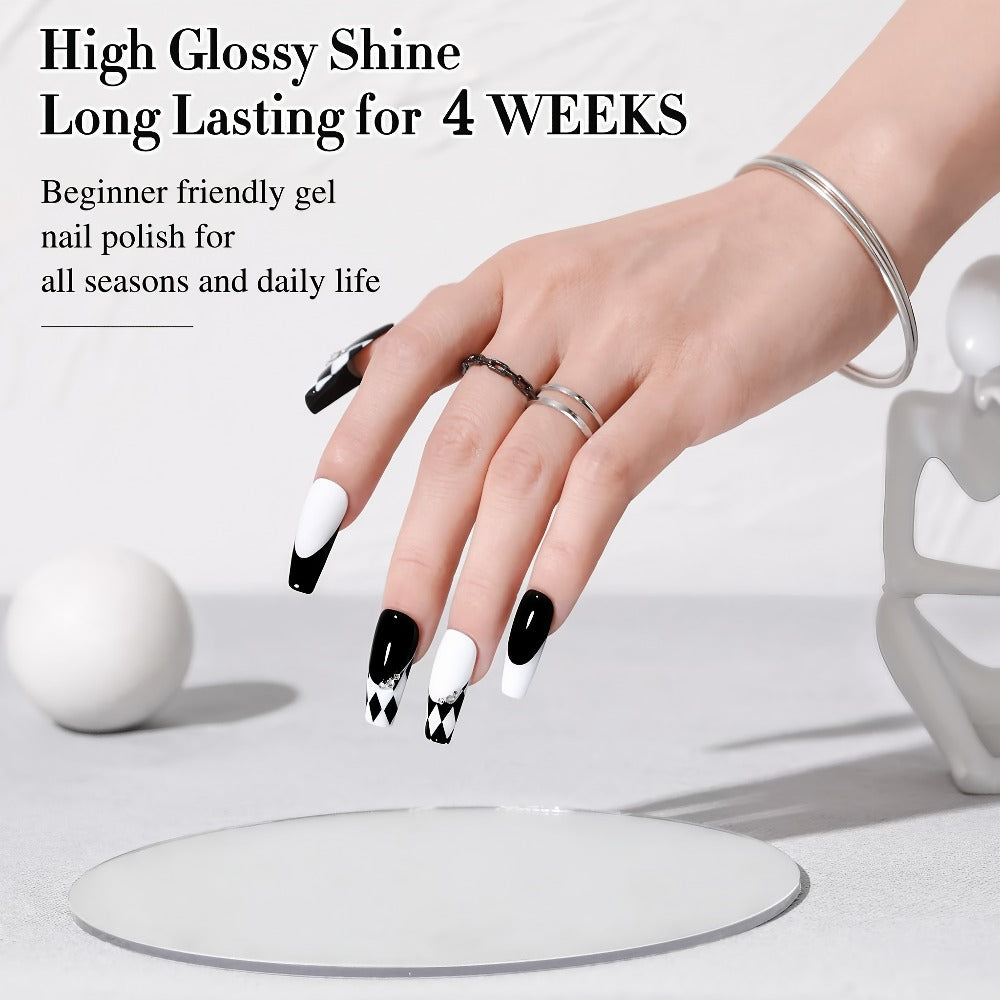 Gel Nail Polish in 16ml Deep Black for Solid Color, Stamping, French Tips and Chrome Base for Nail Art — image 11