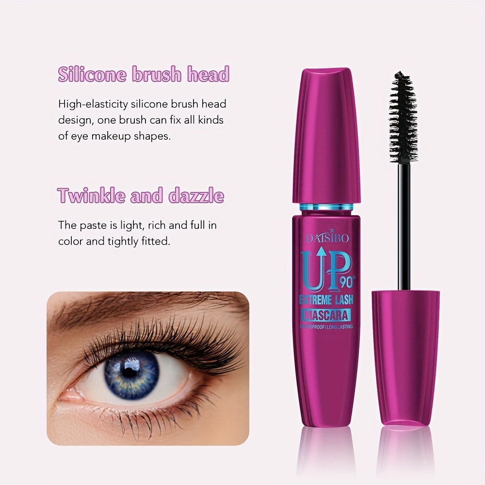 Black Mascara Four-Piece Set with Turquoise, Blue, Black and Magenta Tubes and Straight Bristle Wands — image 8