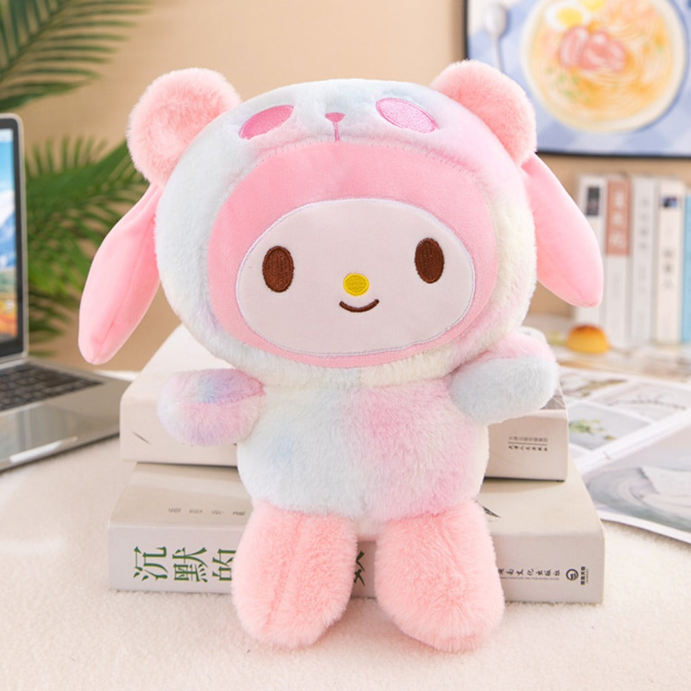 Sanrio Tie Dye Plush Set of 5, Kawaii Hello Kitty Kuromi My Melody Cinnamoroll Gudetama Stuffed Animals — image 12