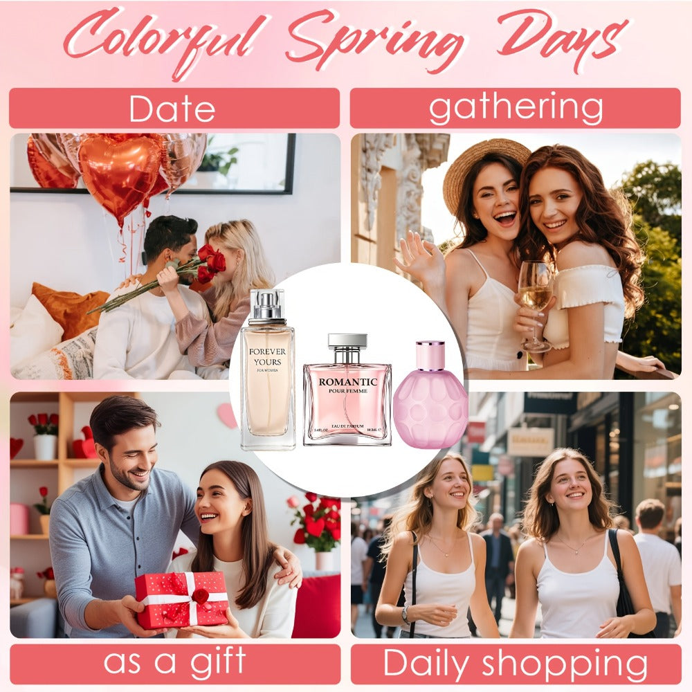 Women's Perfume Set 3-Pack Signature Fragrance Collection 10.1oz - Quince Lychee Musk, Pear Vanilla Sandalwood & Amber Berry 