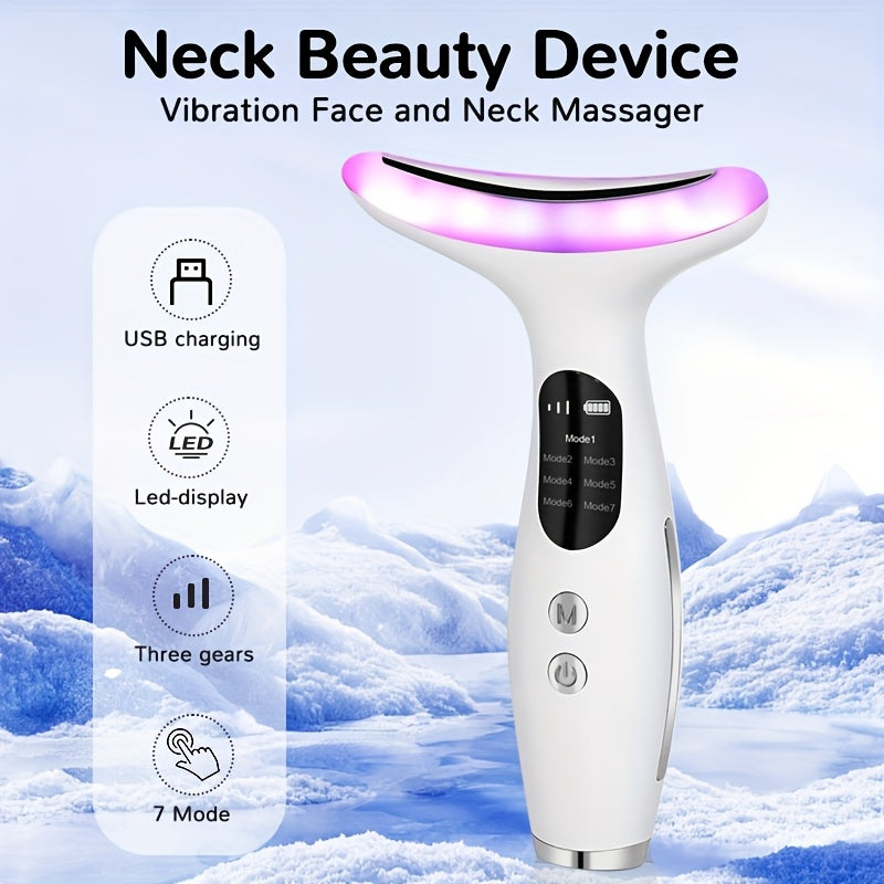 Face & Neck Massager Vibrating Rechargeable USB Device Adjustable Strength Eye Massage Beauty Tool for Women for Home or Salo
