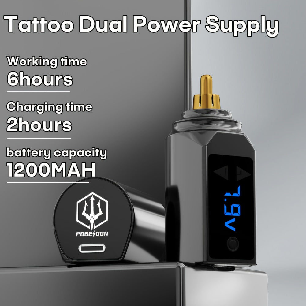PS083 1200mAh RCA Tattoo Power Supply with LED Voltage Display, 3–12V Control and USB Charging — image 7